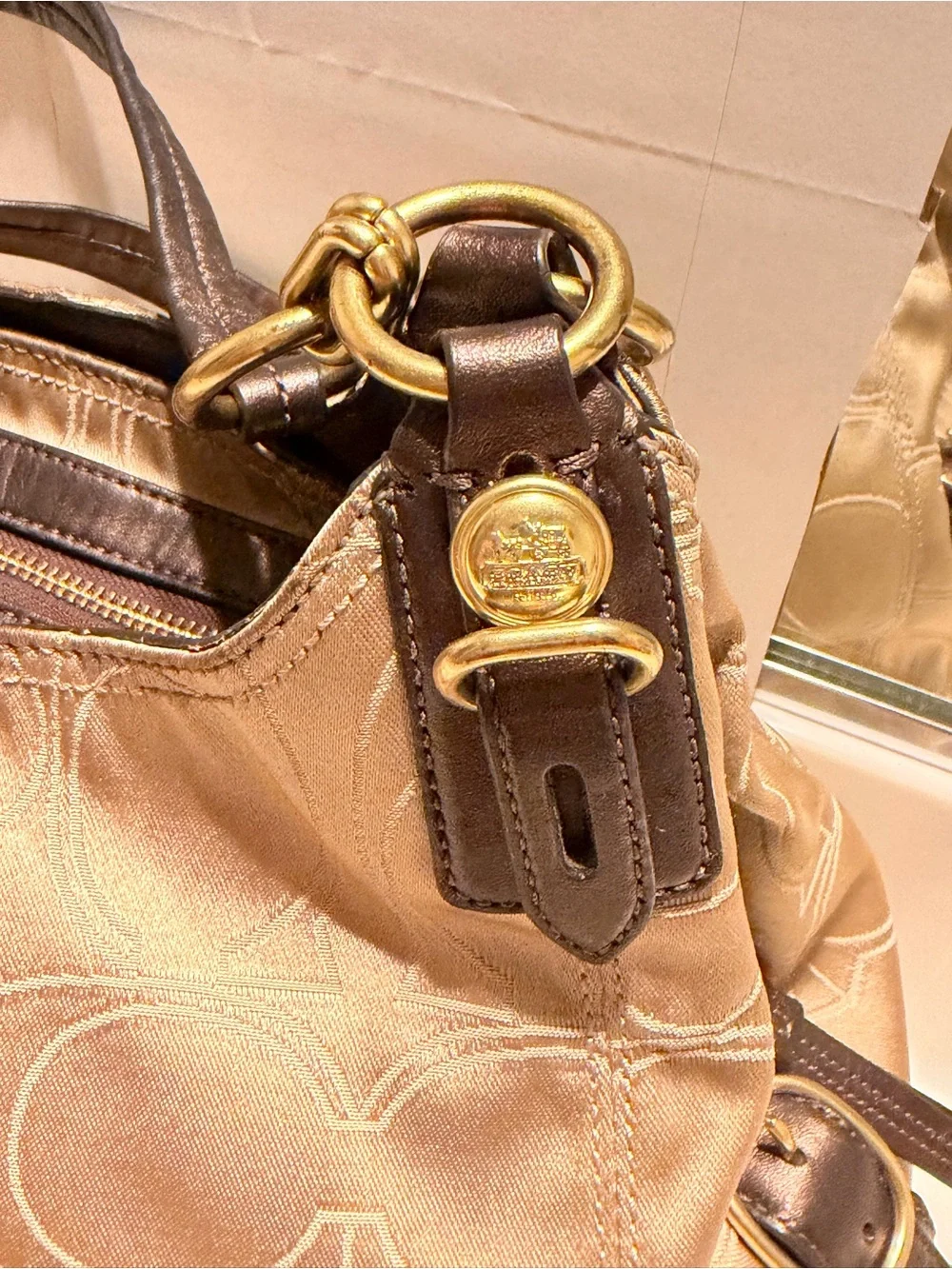Coach satin shoulder